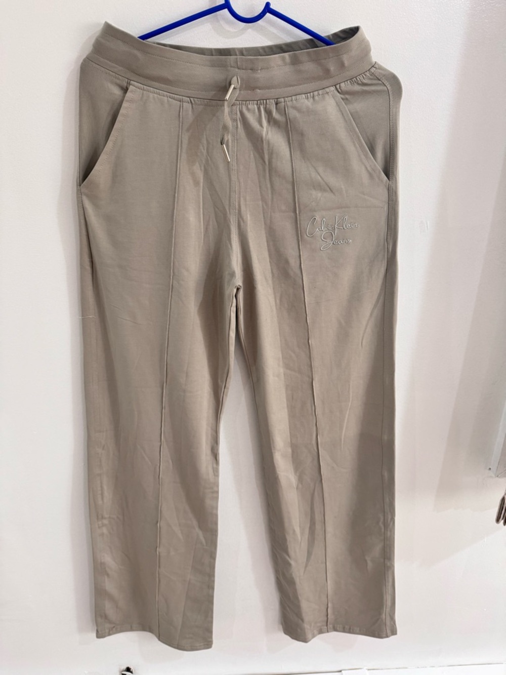 Calvin Klein cotton lower Women's Taupe Drawstring Joggers